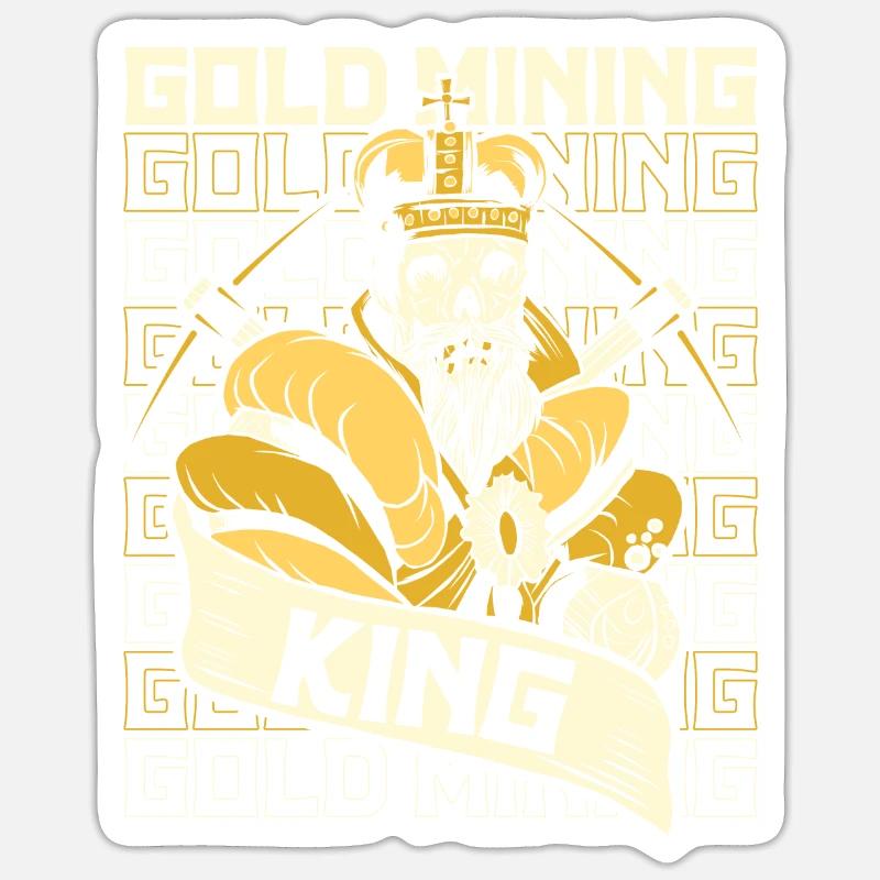 Mine d’or minière - Sticker taille S (10 x 10 cm) - blanc mat