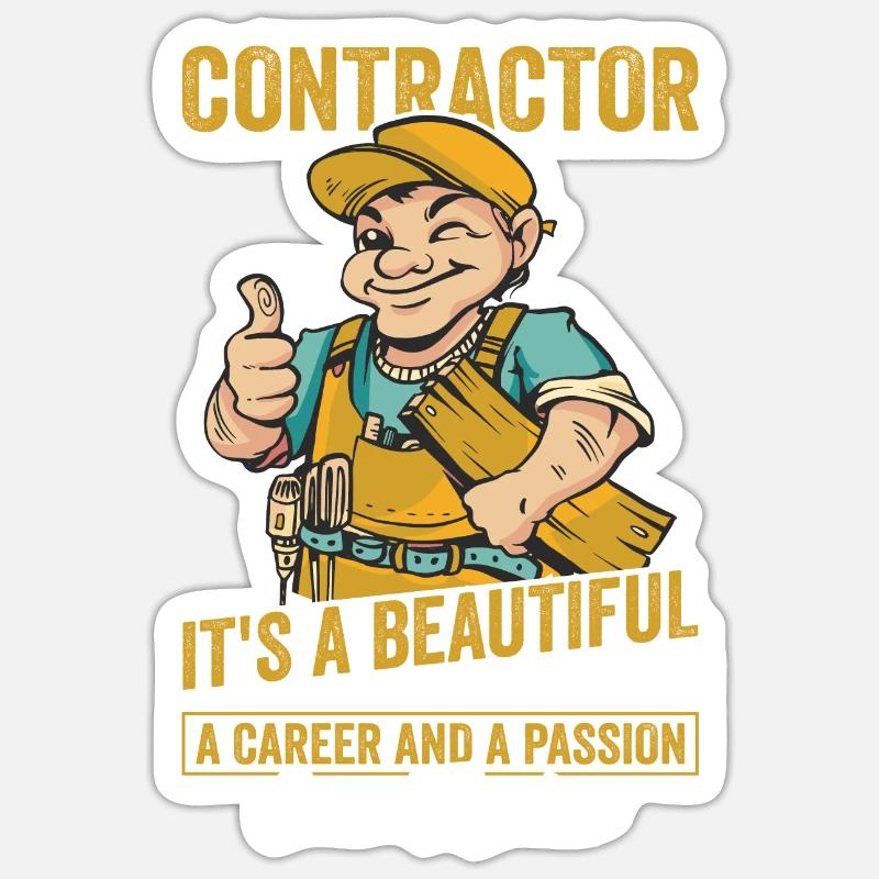 General Contractor Construction Handyman Builder Sticker size S (10 x 10 cm)