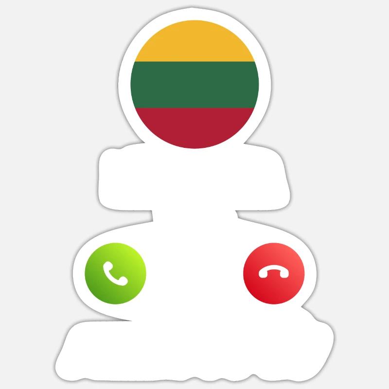 Lithuania calls on Lusiger flags Sticker size S (10 x 10 cm)