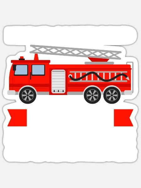 Kindergarten Feuerwehr Kita-Kind Geschenk - Sticker Größe S (10 x 10 cm) - Mattweiß
