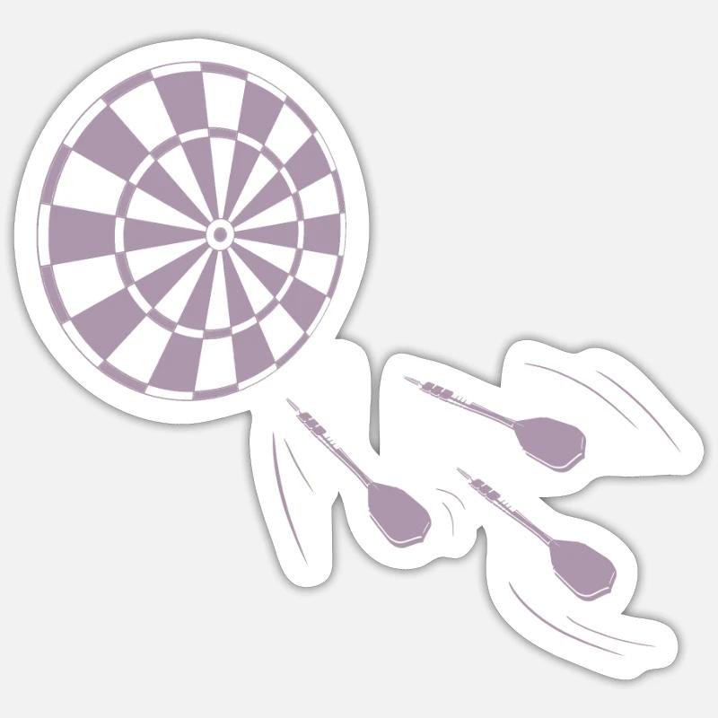 Fléchettes Dart Board - Sticker taille S (10 x 10 cm) - blanc mat