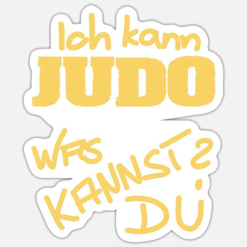 Judo - Sticker Größe S (10 x 10 cm) - Mattweiß