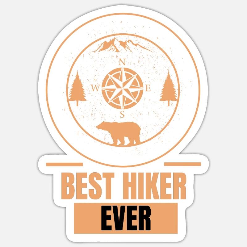Bester Wanderer Sticker Größe S (10 x 10 cm)