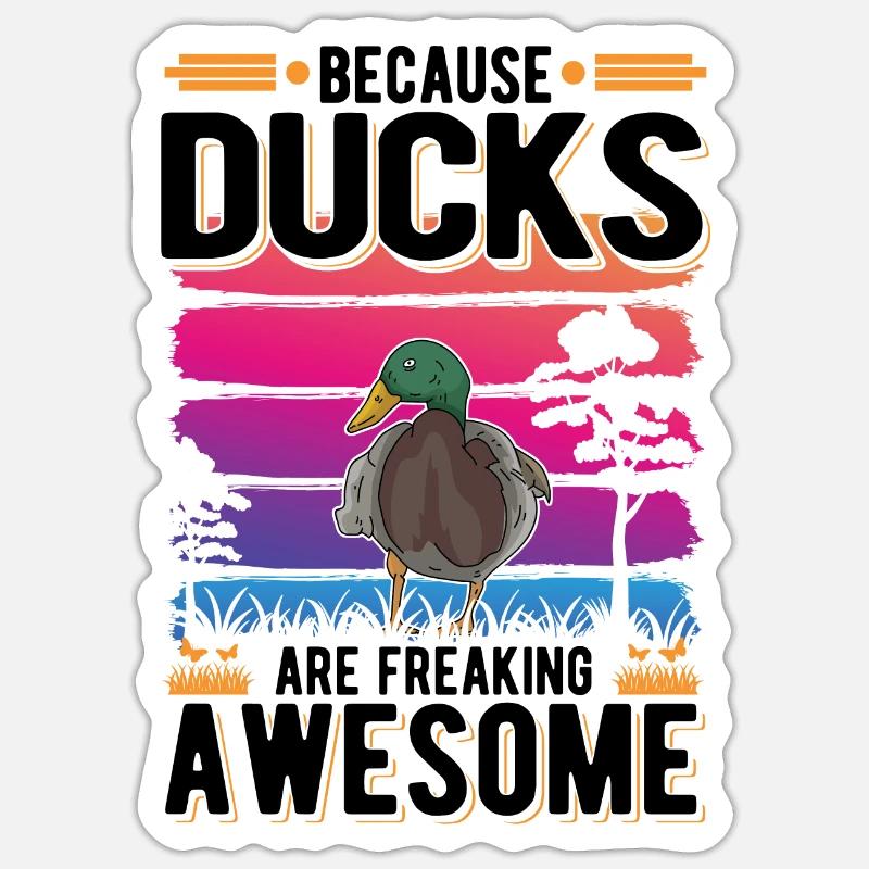 Duck Gift Duck Breeder - Sticker size S (10 x 10 cm) - white matte