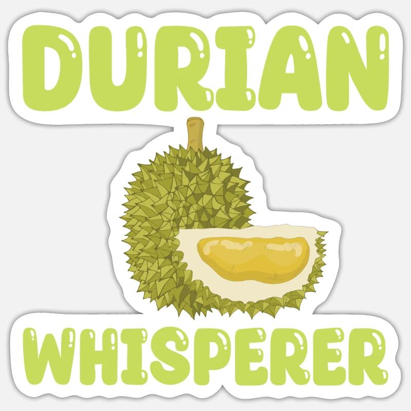 Durian - Sticker size S (10 x 10 cm) - white matte