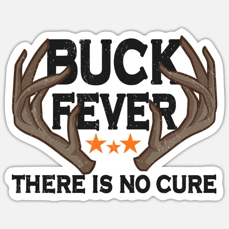 Hirschjagd Hirschjäger Jagdsaison Bockjagd Sticker Größe S (10 x 10 cm)