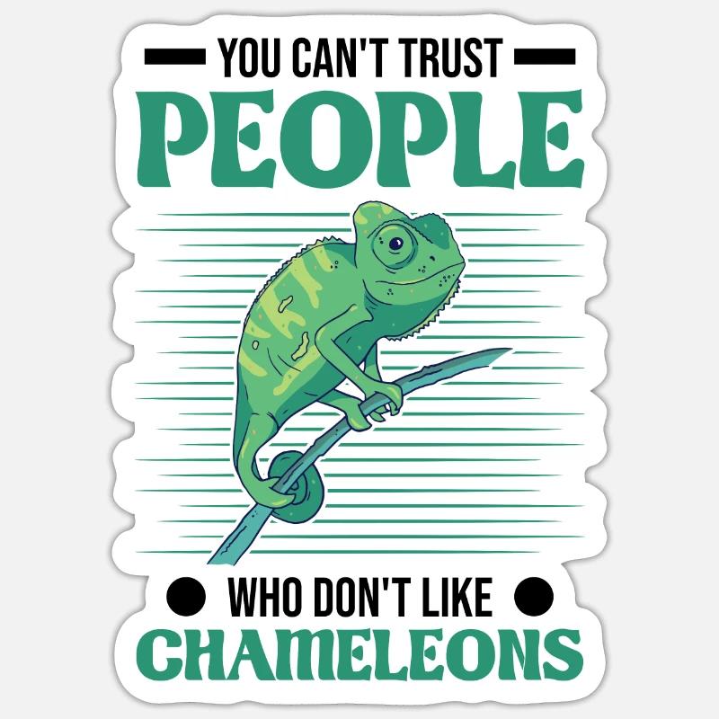 Chameleon lover Chameleon - Sticker size S (10 x 10 cm) - white matte