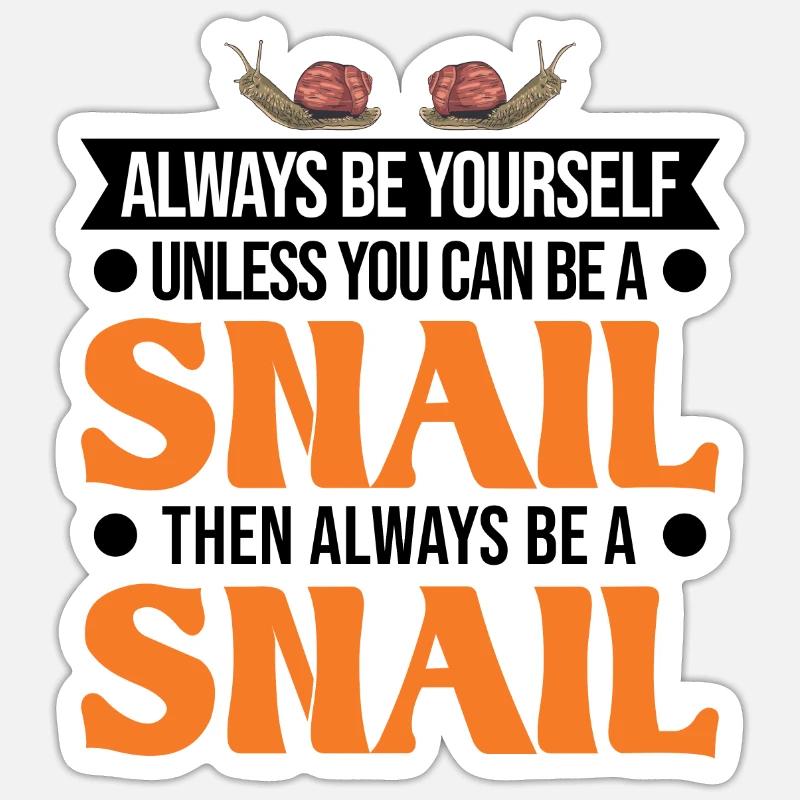 Snail Gift Vineyard Snail - Sticker size S (10 x 10 cm) - white matte