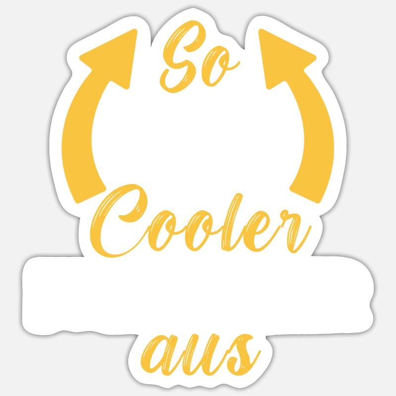 So Sieht Ein Richtig Cooler Fleischer aus Metzger - Sticker Größe S (10 x 10 cm) - Mattweiß
