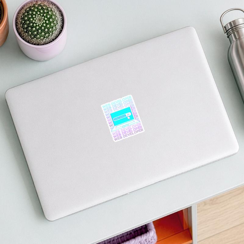 Web Developer Web Development Retro Sticker size S (10 x 10 cm)