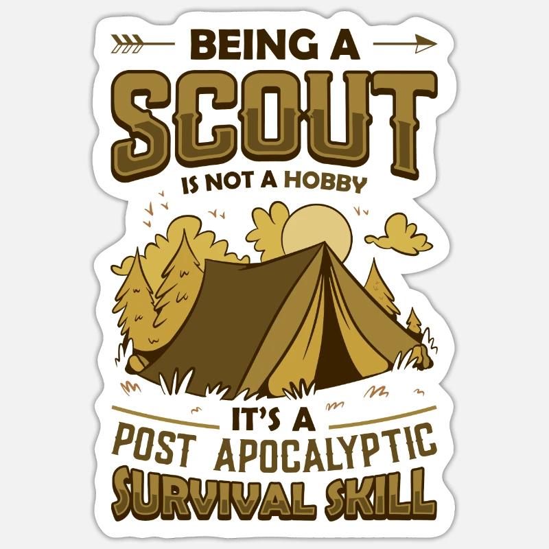 Est une compétence de survie post-apocalyptique Scouting Sticker taille S (10 x 10 cm)