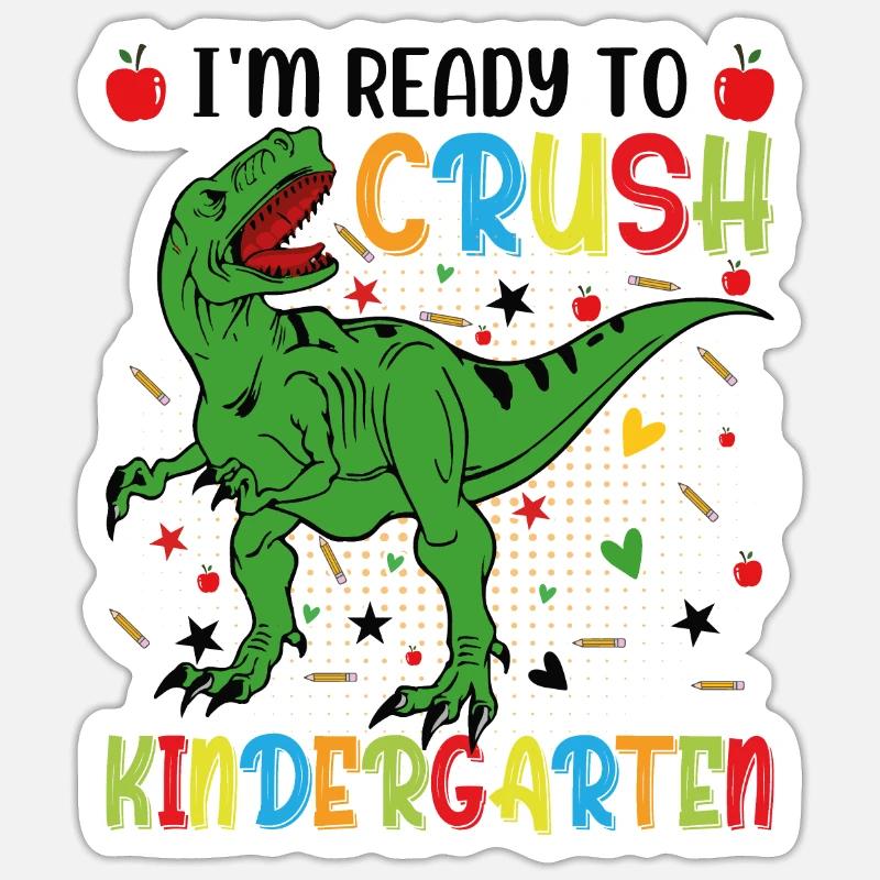 Ich bin bereit, den Kindergarten zu zerquetschen Sticker Größe S (10 x 10 cm)