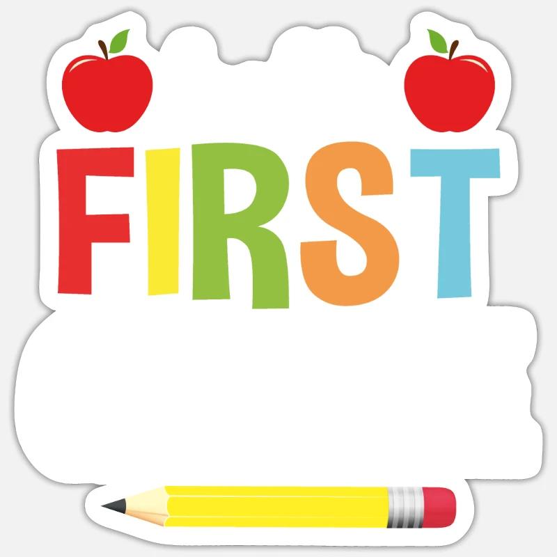 Hello First Year - Sticker size S (10 x 10 cm) - white matte