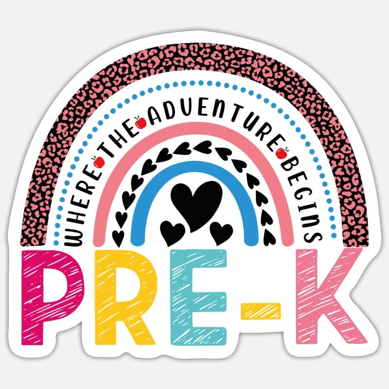 Pre-kindergarten - Sticker size S (10 x 10 cm) - white matte