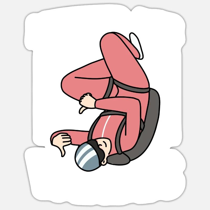 Indoor Skydiving - Sticker size S (10 x 10 cm) - white matte