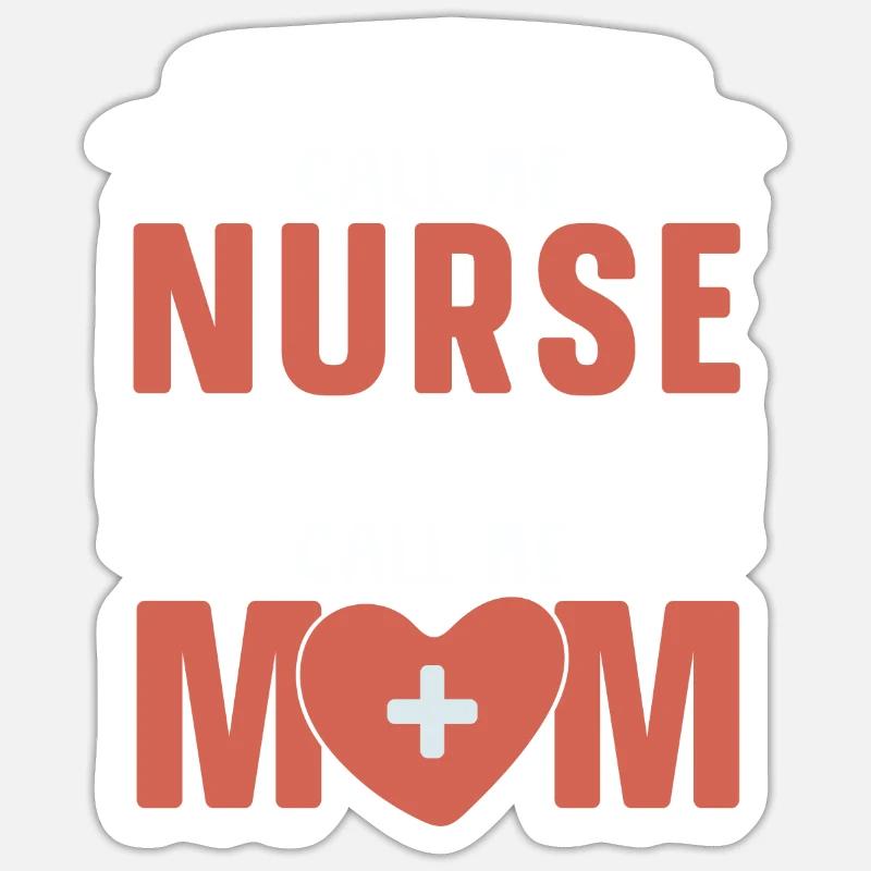 Nurse - Sticker size S (10 x 10 cm) - white matte