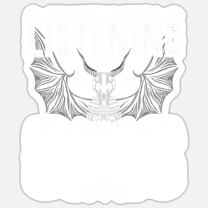 Drôle de culte occulte - Sticker taille S (10 x 10 cm) - blanc mat