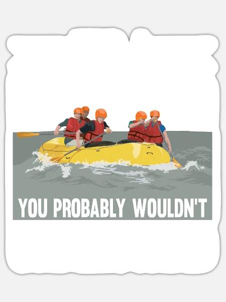 Rafting Wildwasser Kanu Kajak - Sticker Größe S (10 x 10 cm) - Mattweiß