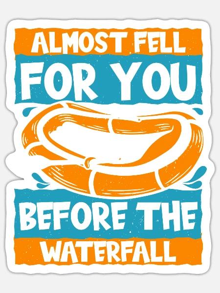 Rafting Wildwasser Kanu Kajak - Sticker Größe S (10 x 10 cm) - Mattweiß