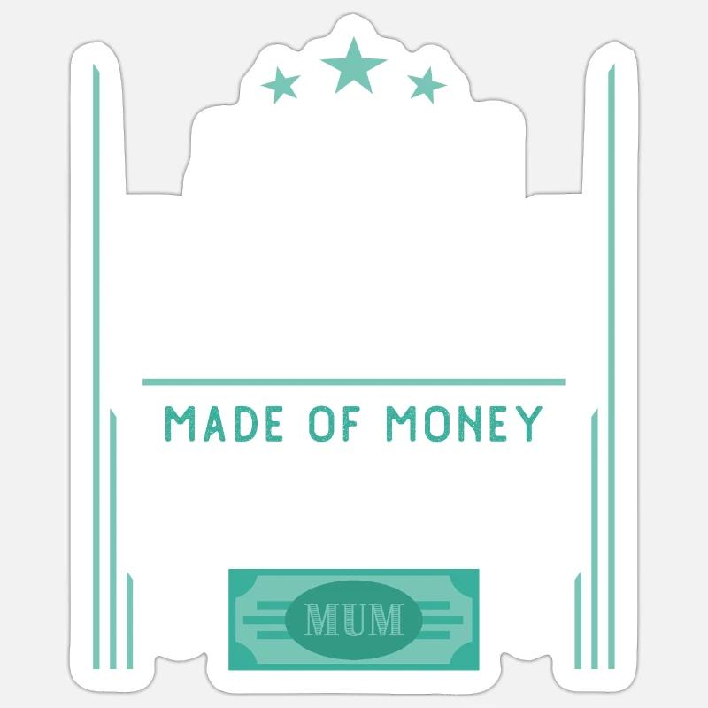 Banque de Maman - Sticker taille S (10 x 10 cm) - blanc mat