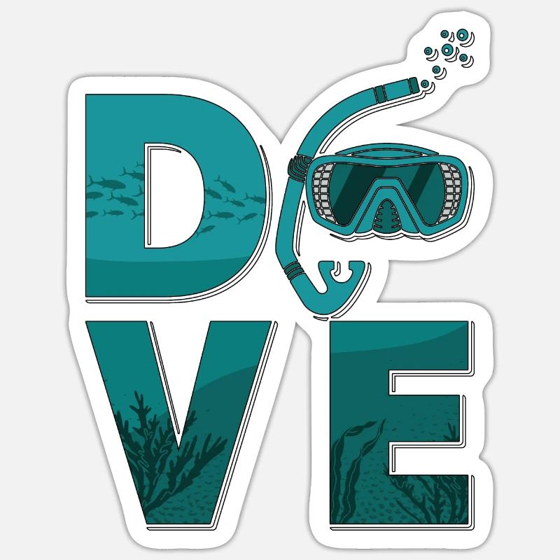 Freitaucher Freitauchen Apnoe Tauchen Geschenk - Sticker Größe S (10 x 10 cm) - Mattweiß