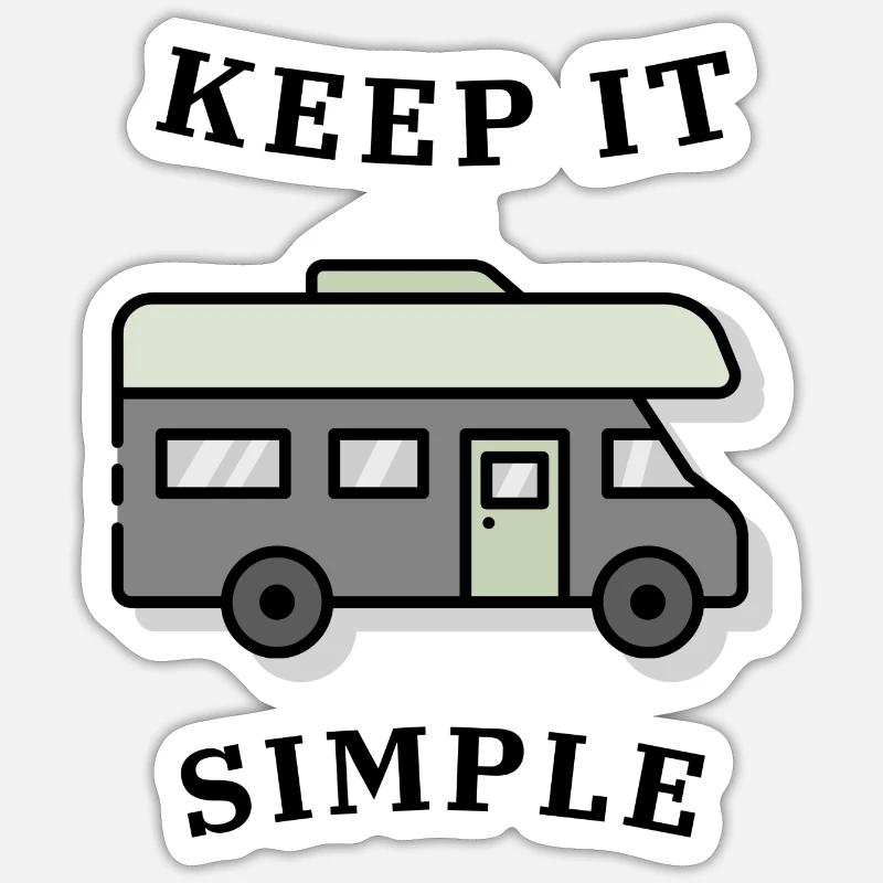 keep it simple - Sticker size S (10 x 10 cm) - white matte
