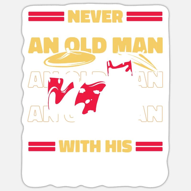 Drums Drummer Drum Drummer - Sticker size S (10 x 10 cm) - white matte