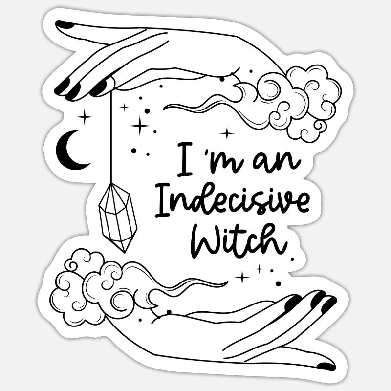Witch Pendulum Divination Fortune Tellers Sticker Größe S (10 x 10 cm)