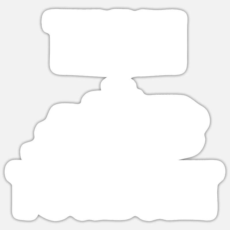 Team Schlepper - Sticker Größe S (10 x 10 cm) - Mattweiß
