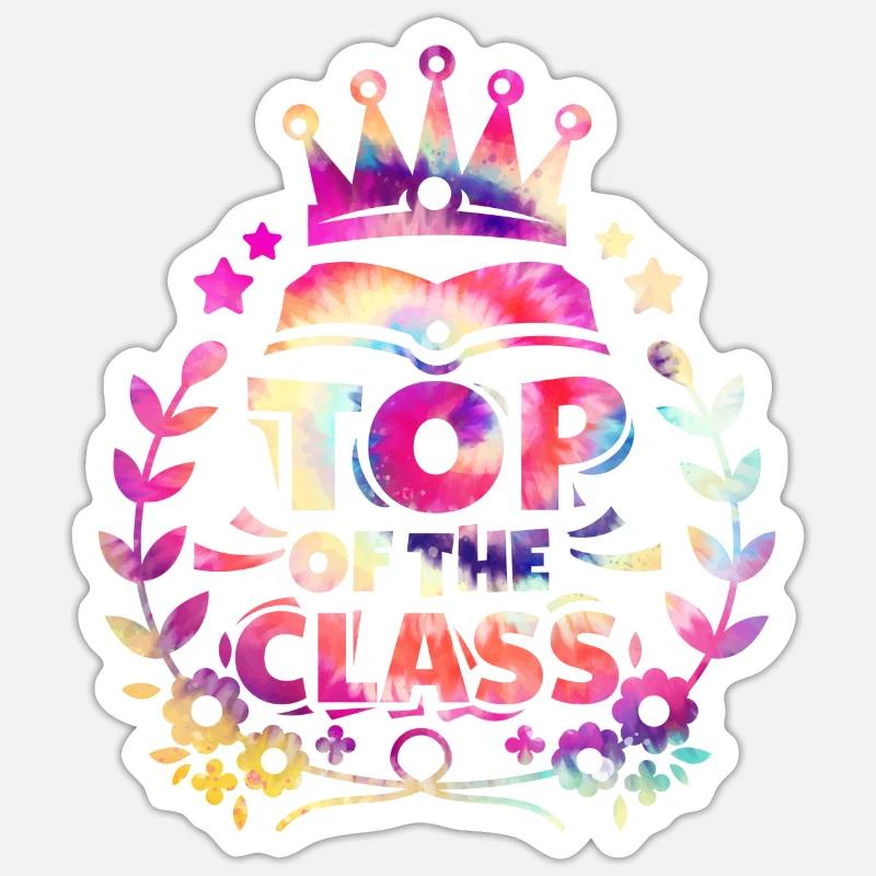 Haut de la classe Retour à l’école - Sticker taille S (10 x 10 cm) - blanc mat