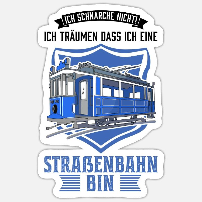 Straßenbahn Geschenk Straßenbahnfahrer Tram S-Bahn - Sticker Größe S (10 x 10 cm) - Mattweiß