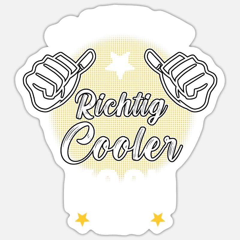 So Sieht Ein Richtig Cooler Koch aus Kochen - Sticker Größe S (10 x 10 cm) - Mattweiß