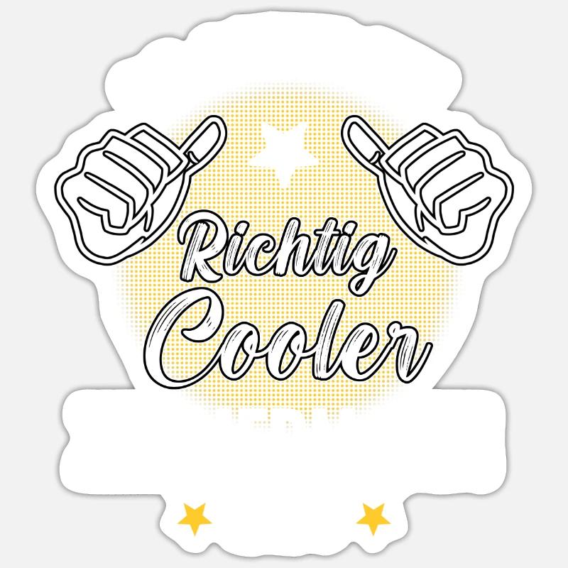 So Sieht Ein Richtig Cooler Zimmermann aus - Sticker Größe S (10 x 10 cm) - Mattweiß