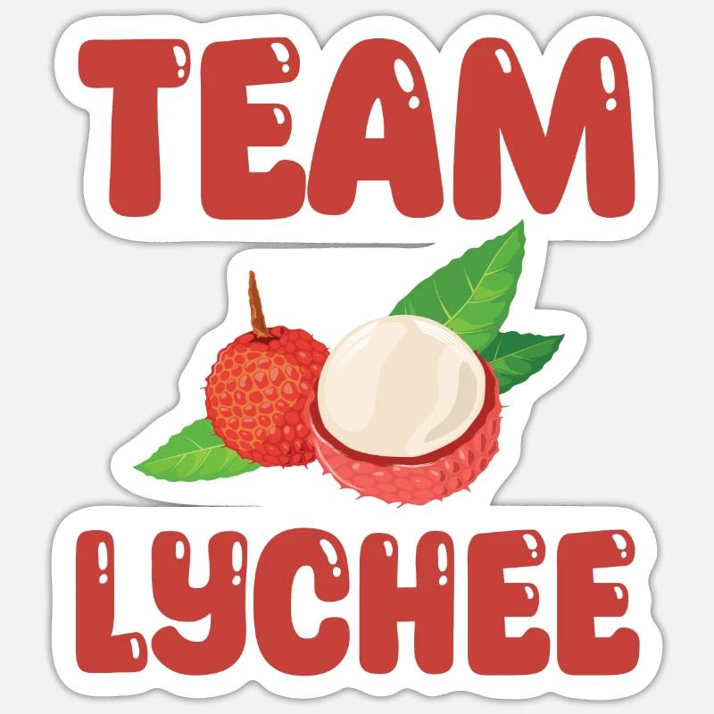 Team Lychee - Sticker size S (10 x 10 cm) - white matte