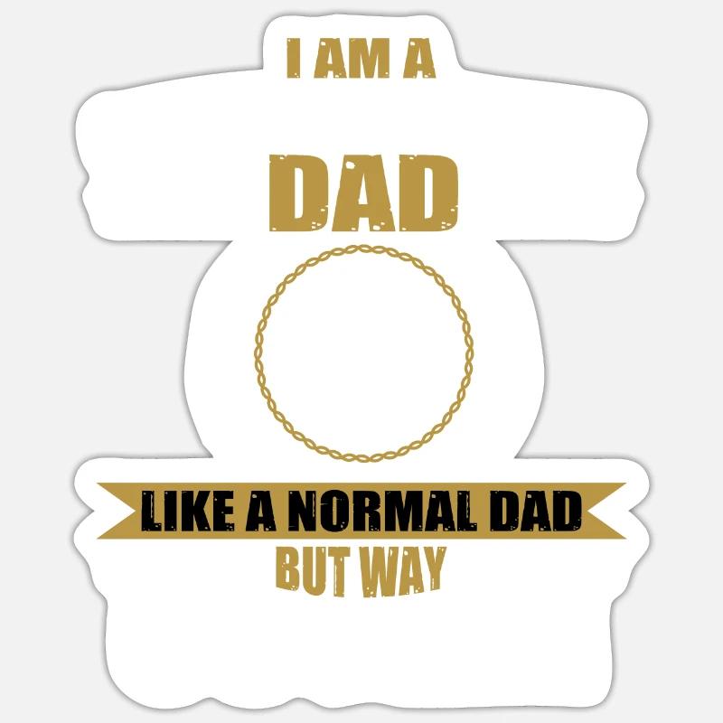 Katamaran Papa - Sticker Größe S (10 x 10 cm) - Mattweiß