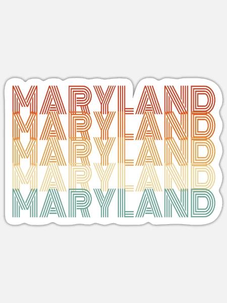 Geschenk Der Bewohner Von Maryland - Sticker Größe S (10 x 10 cm) - Mattweiß