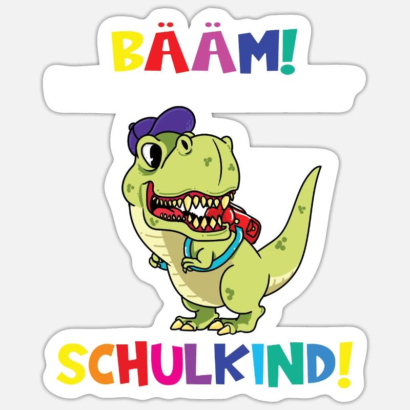 Bääm! Ich Bin Jetzt Schulkind Einschulung - Sticker Größe S (10 x 10 cm) - Mattweiß