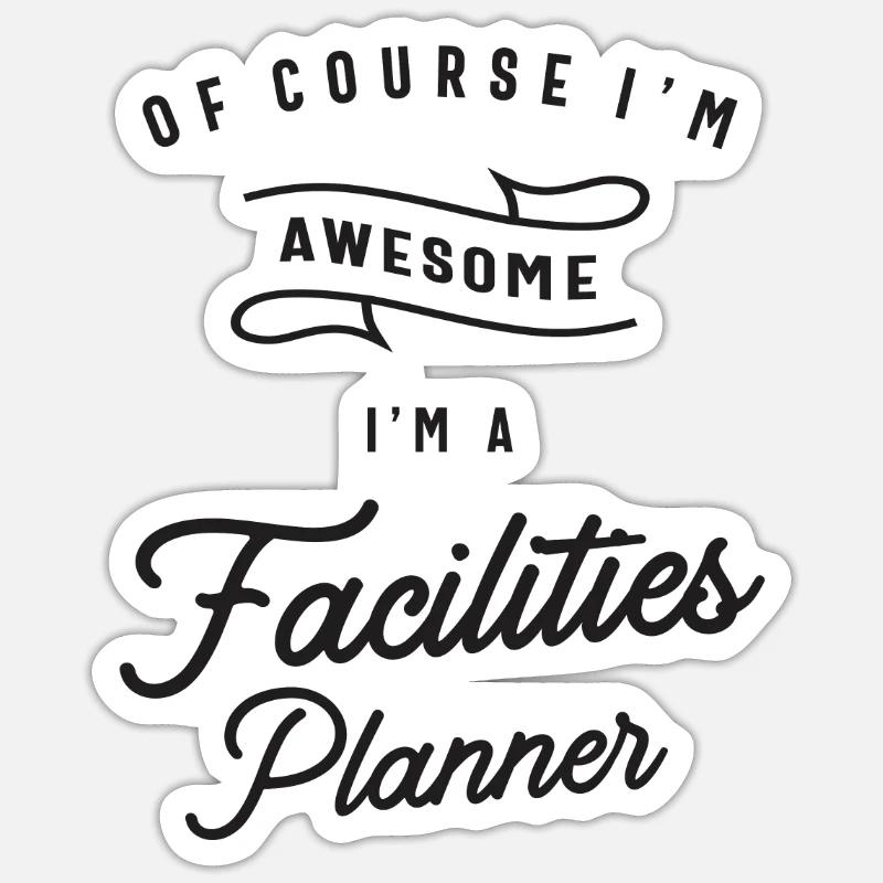 Facilities Planner Job Beruf Geburtstagsarbeiter - Sticker Größe S (10 x 10 cm) - Mattweiß