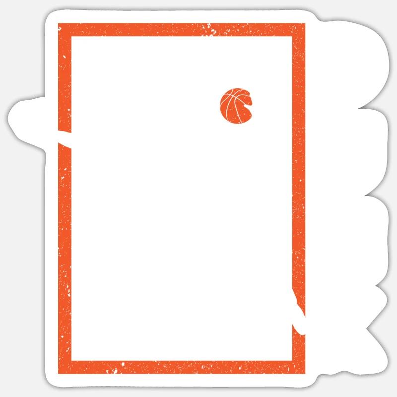 Basketteur basketteur hoop throw dunken Sticker taille S (10 x 10 cm)