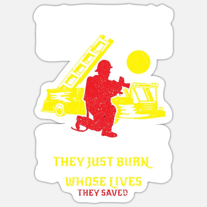 Fire brigade Feuwerwehrmann Extinguish fire Sticker size S (10 x 10 cm)