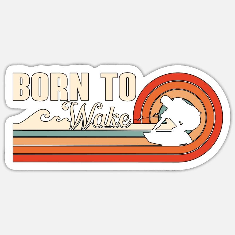 Wakeboard Wakeboarder Wakeboarding Cadeau - Sticker taille S (10 x 10 cm) - blanc mat