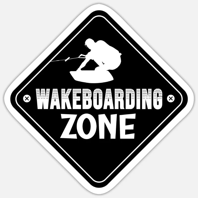 Wakeboarder Wakeboard Wakeboarding Gift Idea - Sticker size S (10 x 10 cm) - white matte