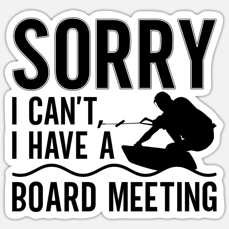 Wakeboard Wakeboarder Wakeboarden Geschenkidee - Sticker Größe S (10 x 10 cm) - Mattweiß