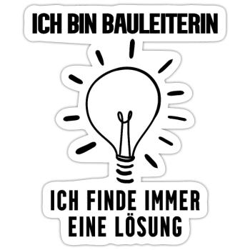 Bauleiterin Beruf Ausbildung - Sticker Größe S (10 x 10 cm) - Mattweiß - Vorne