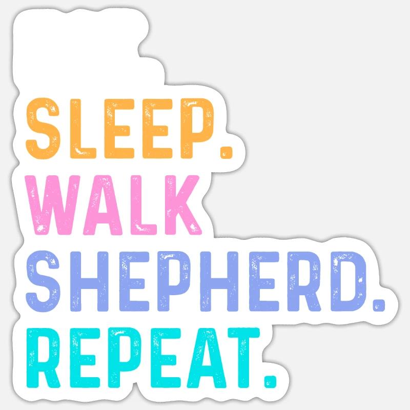 Manger Sleep Walk Berger Répéter Sticker taille S (10 x 10 cm)