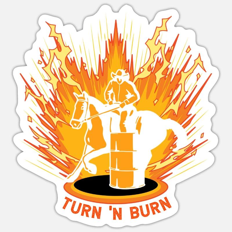 Turn and Burn Sticker size S (10 x 10 cm)