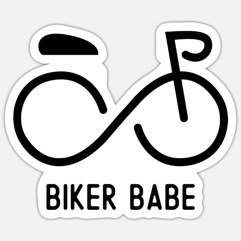Biker Babe Sticker Größe S (10 x 10 cm)