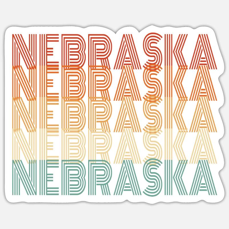 Nebraska bewohner geschenk - Sticker Größe S (10 x 10 cm) - Mattweiß