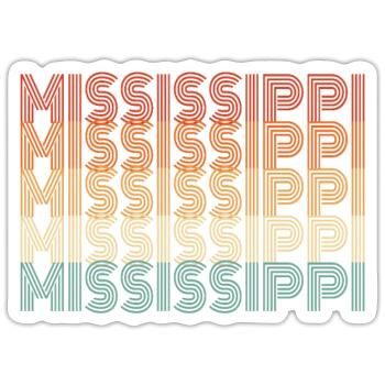 Mississippi traveling gift - Sticker size S (10 x 10 cm) - white matte - Front