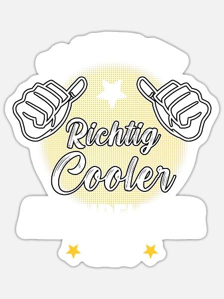 So Sieht Ein Richtig Cooler Altenpfleger aus - Sticker Größe S (10 x 10 cm) - Mattweiß